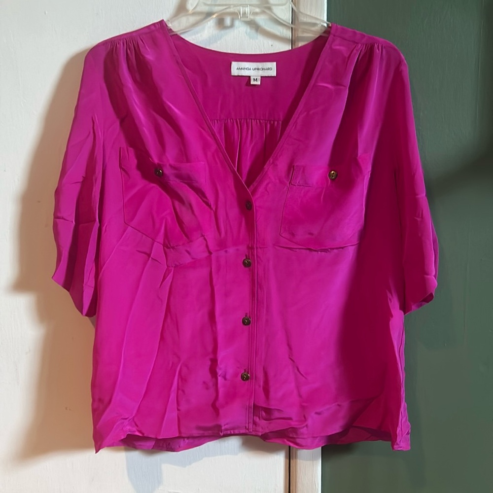 Amanda Uprichard Silky Tee Blouse